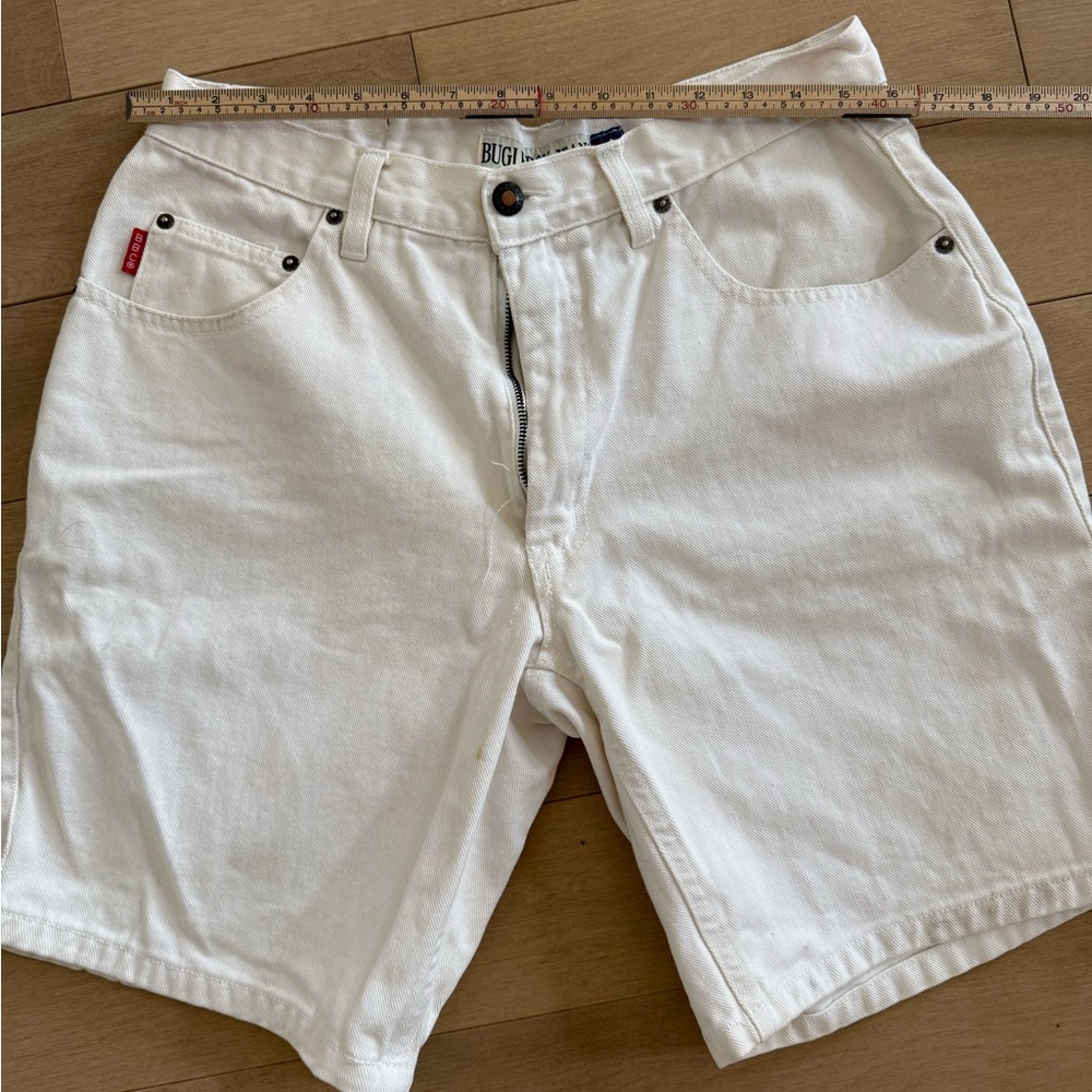 Bugle Boy Men's White Jean Shorts